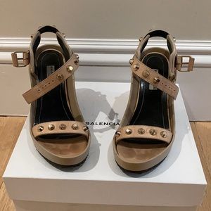 Balenciaga nude heels